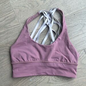 Lululemon mauve strappy sports bra